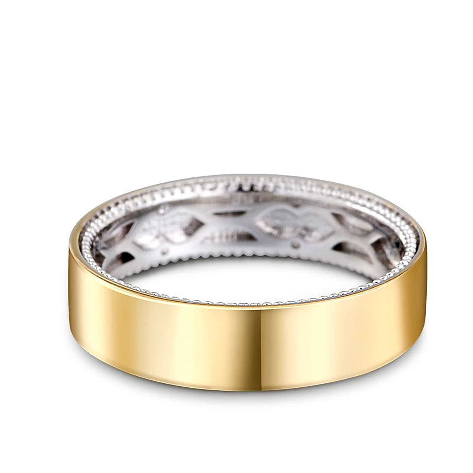 Jeulia Floral Ring Band Sterling Silver Two Tone Leaf Carved Vintage Unique Hollow Flower Rose Gold Jewelry Engagement Wedding Bridal Sets Stackable Anniversary Promise with Gift Box