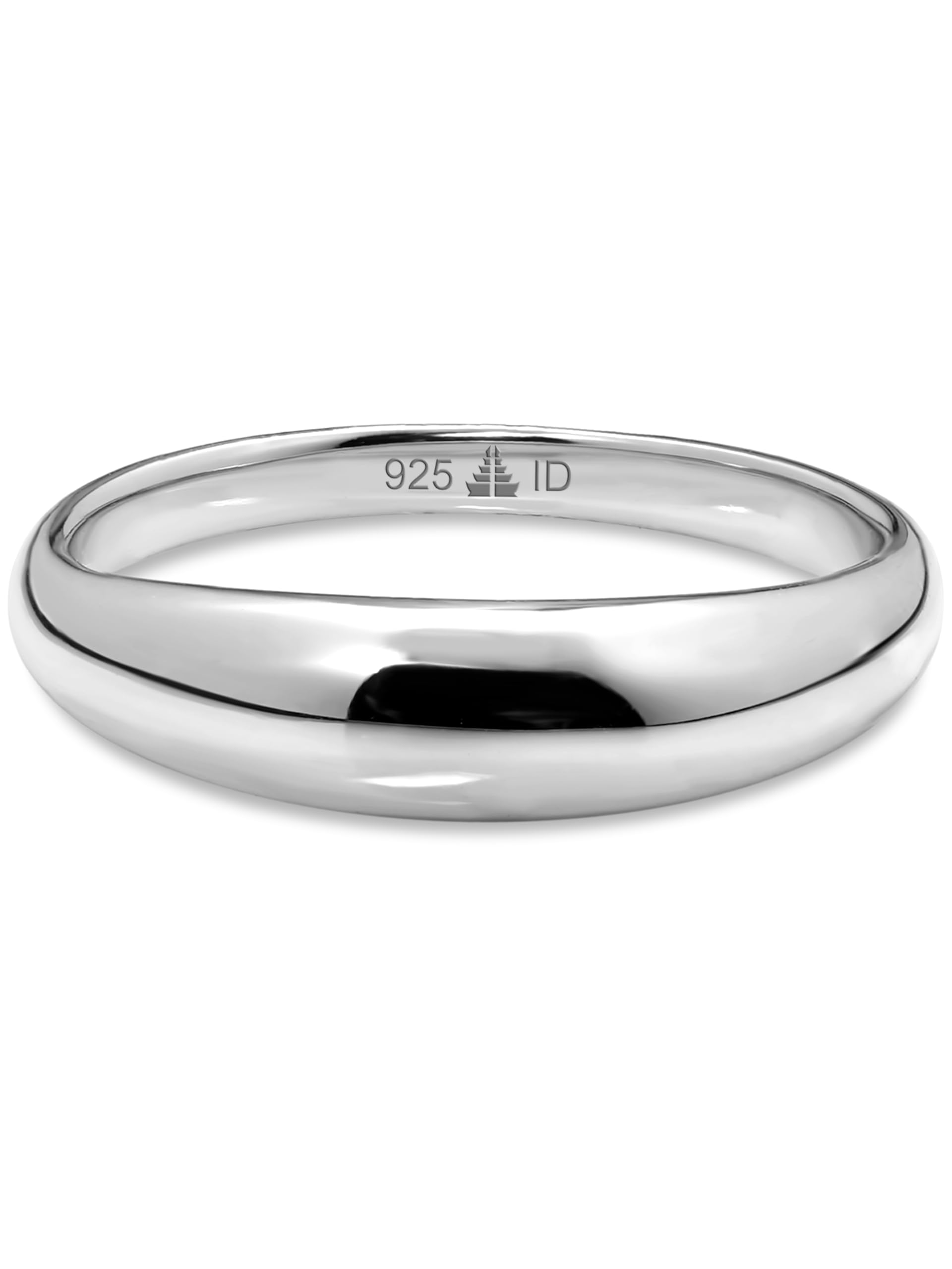 DEVATA Gold or Rhodium Plated Sterling Silver 925 – Eternity, Band Ring for Women – Heart, Knot, Clover, Infinity, Mariner, Cable, Curb, Cuban, Figaro, Daisy, Rope, Ribbed, Dome