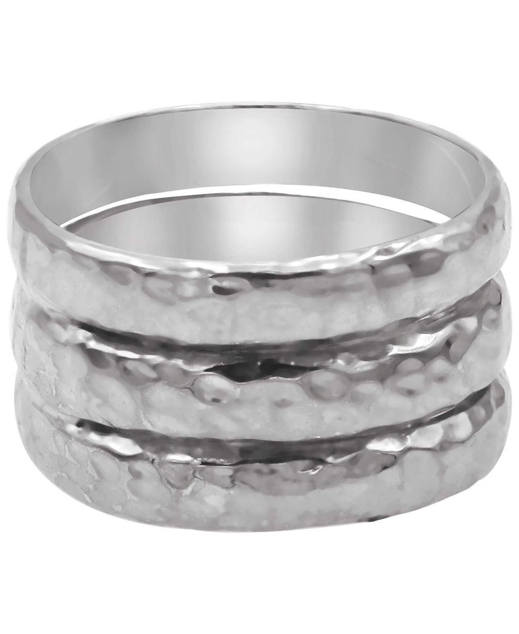 DEVATA Gold or Rhodium Plated Sterling Silver 925 – Eternity, Band Ring for Women – Heart, Knot, Clover, Infinity, Mariner, Cable, Curb, Cuban, Figaro, Daisy, Rope, Ribbed, Dome